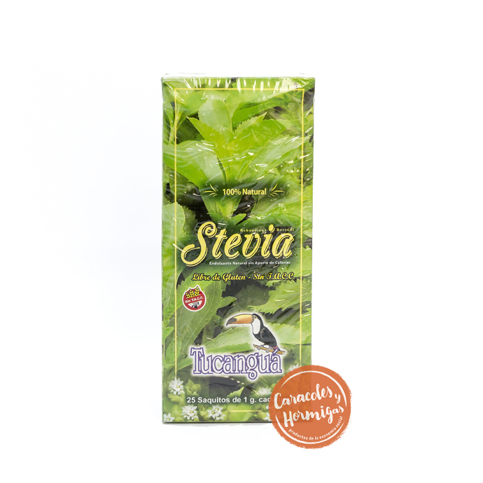 Stevia en saquitos &quot;Tucangua&quot; 25 saquitos de 1g