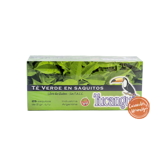 Te Verde en saquitos &quot;Tucangua&quot; 25 saquitos de 2g