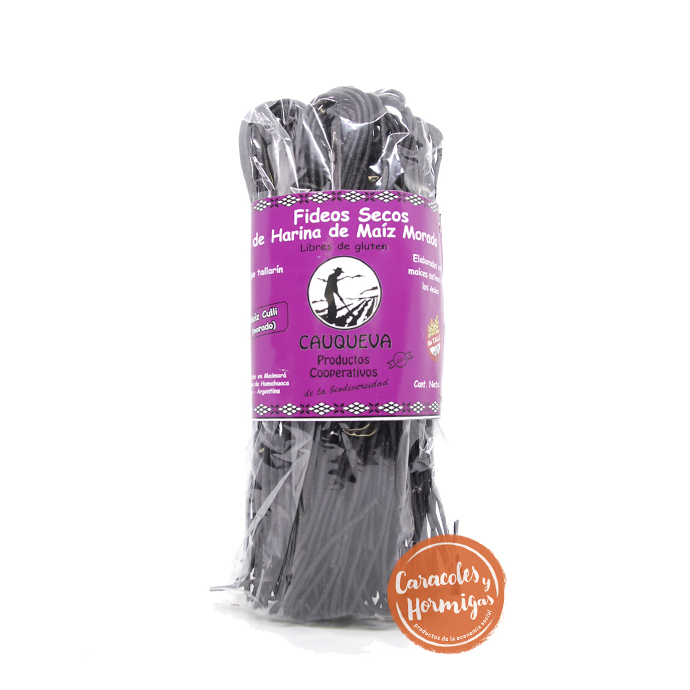 Fideos secos de maiz kulli (morado) "Cauqueva" 300g