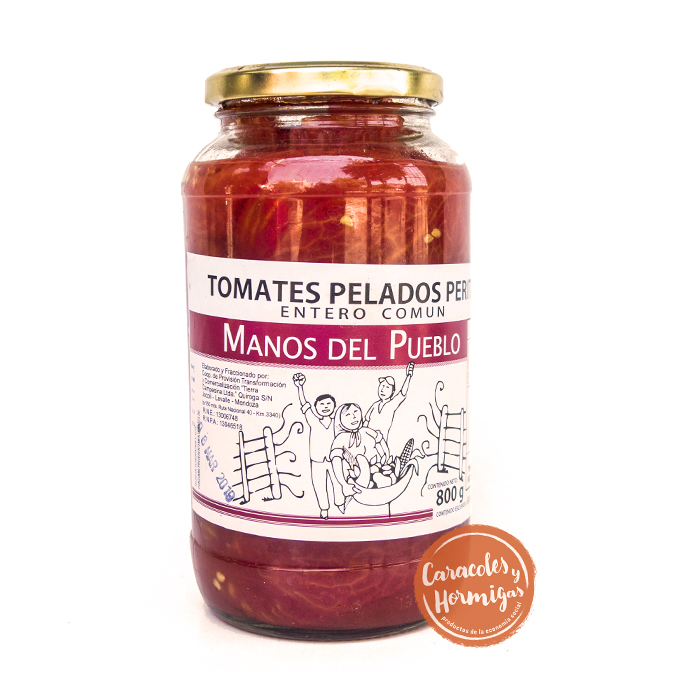 Tomate Enteros Agroecologico &quot;Manos del Pueblo&quot; 760 Cc