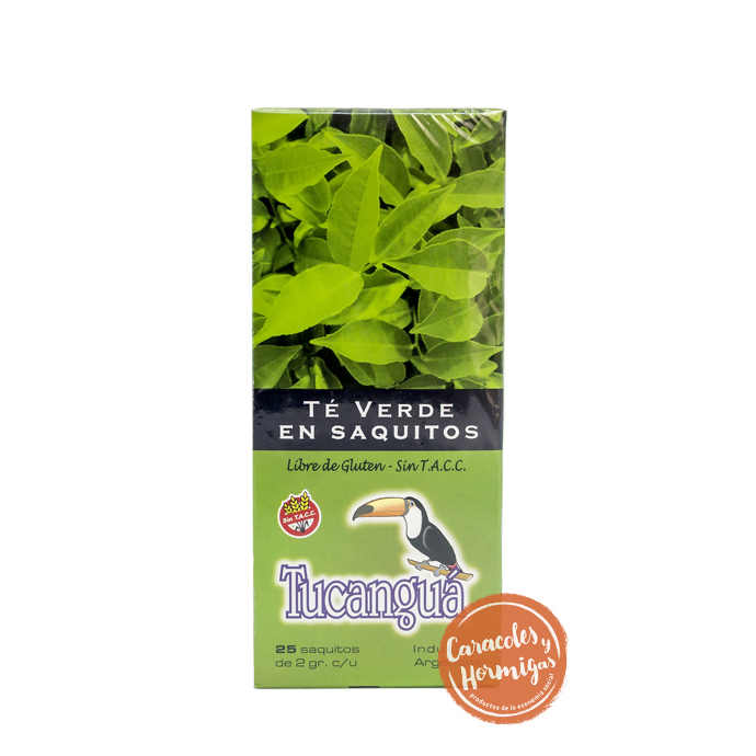 Caja Te Verde en saquitos &quot;Tucangua&quot; 25 saquitos de 2g