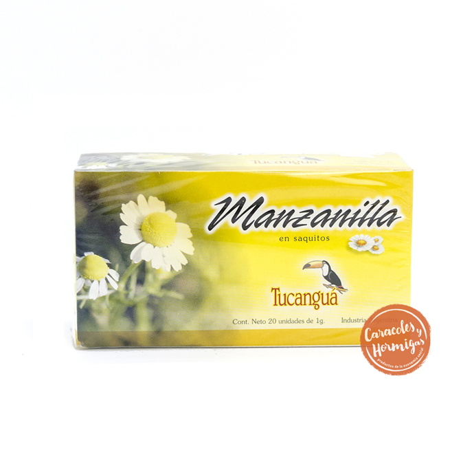 Caja Te de Manzanilla en saquitos &quot;Tucangua&quot; 25 saquitos de 1g