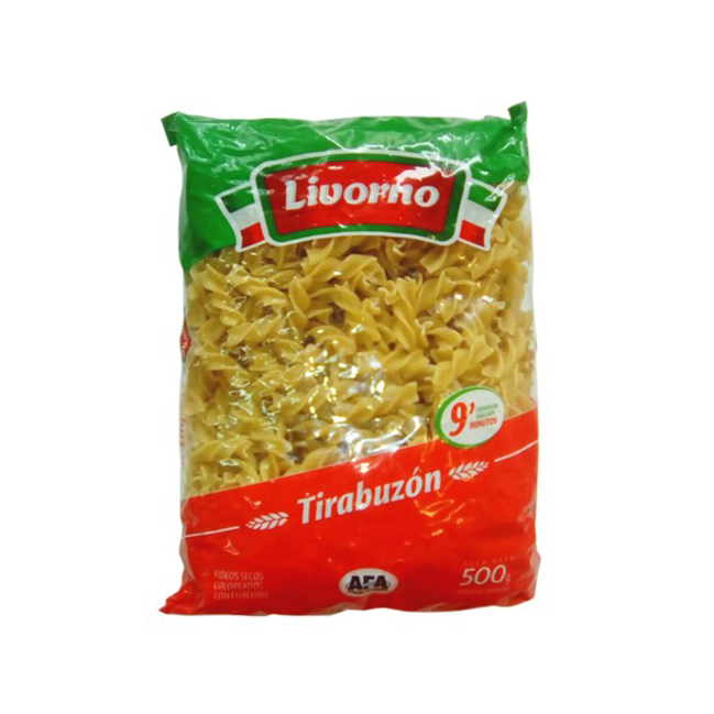 Fideos tipo Tirabuzón &quot;Livorno&quot; AFA 500g