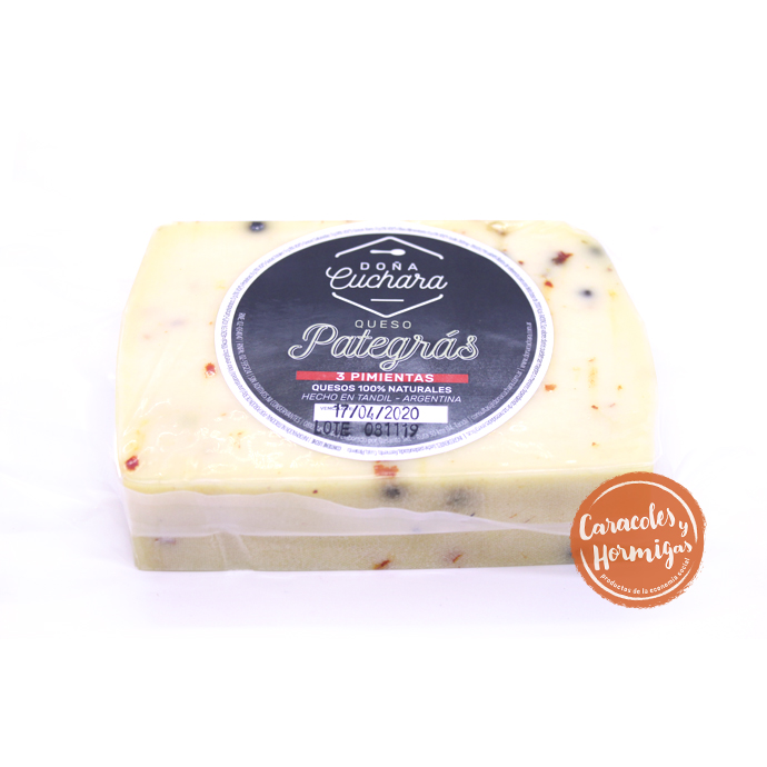 Queso Pategras Tres pimientas 300 grs &quot;Doña Cuchara&quot;