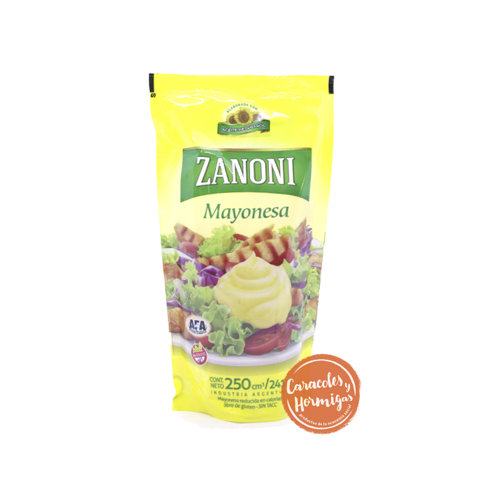 Mayonesa Clásica &quot;Zanoni&quot; AFA 250gr