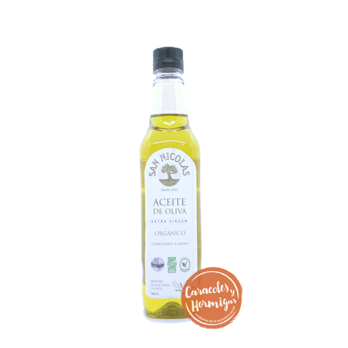 Aceite de Oliva extra virgen organico "San Nicolas" 500cc