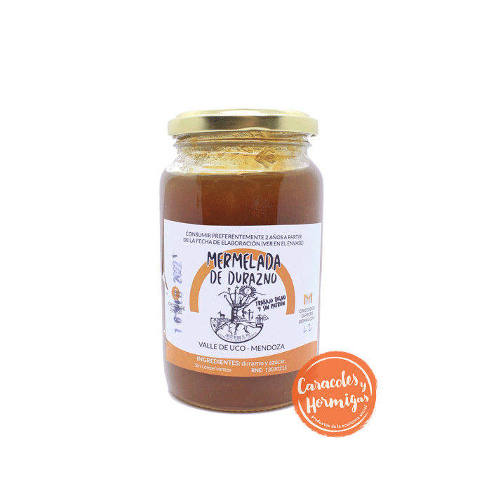 Mermelada de Durazno &quot;Crece desde el pie&quot; 500gr