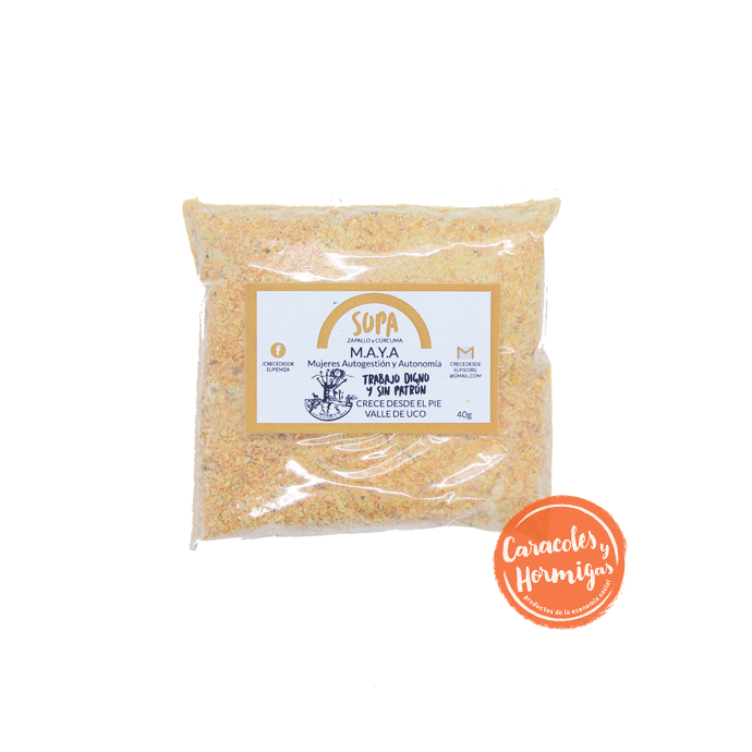 Sopa de zapallo y curcuma &quot;Crece desde el pie&quot; 40gr
