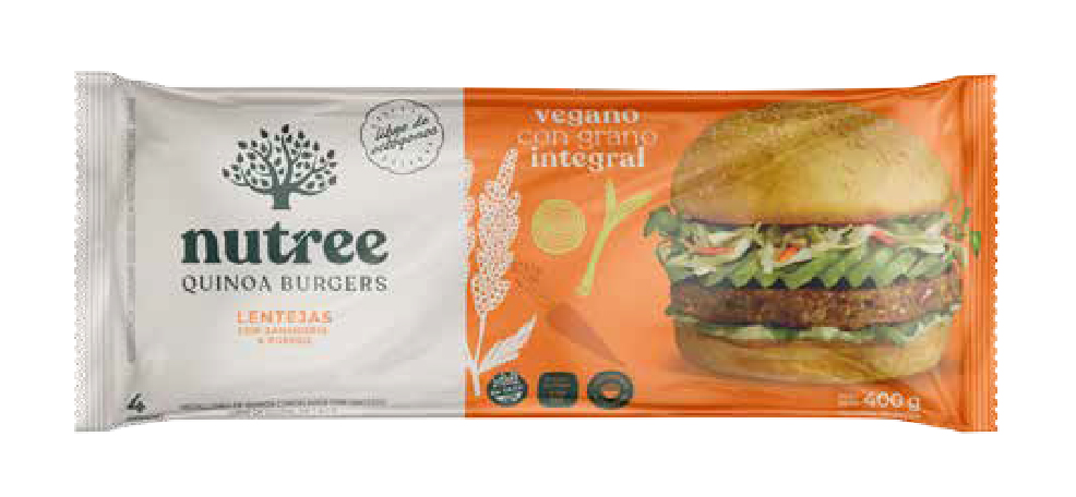 Medallones de Quinoa Lentil con lentejas, puerro y zanahoria 4U "Nutree"