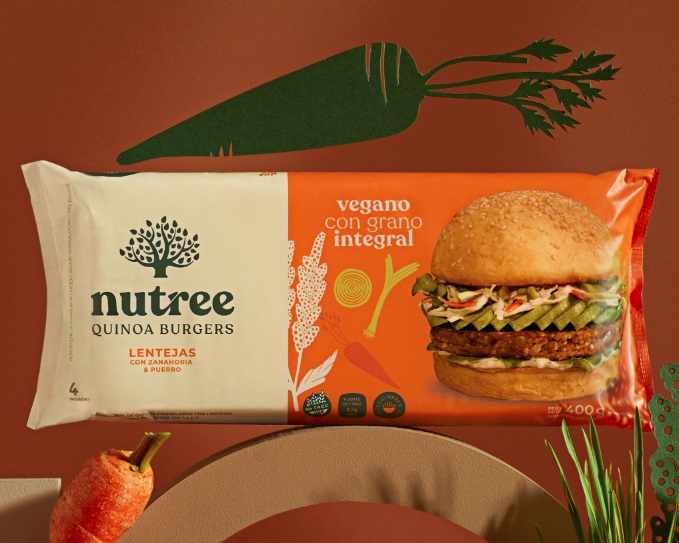 Medallones de Quinoa Lentil con lentejas, puerro y zanahoria 4U &quot;Nutree&quot;