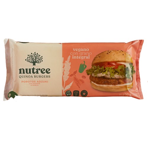 Medallones de Quinoa Criolla con poroto adzuki y morron 4U "Nutree"