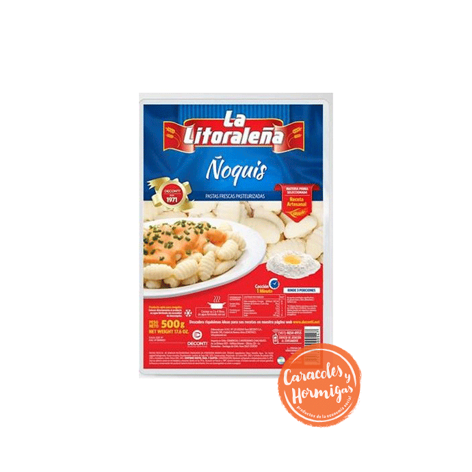 Ñoquis &quot;La Litoraleña&quot; 500 grs