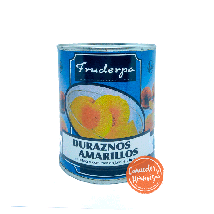 Duraznos en almibar &quot;Fruderpa&quot; lata 820gr