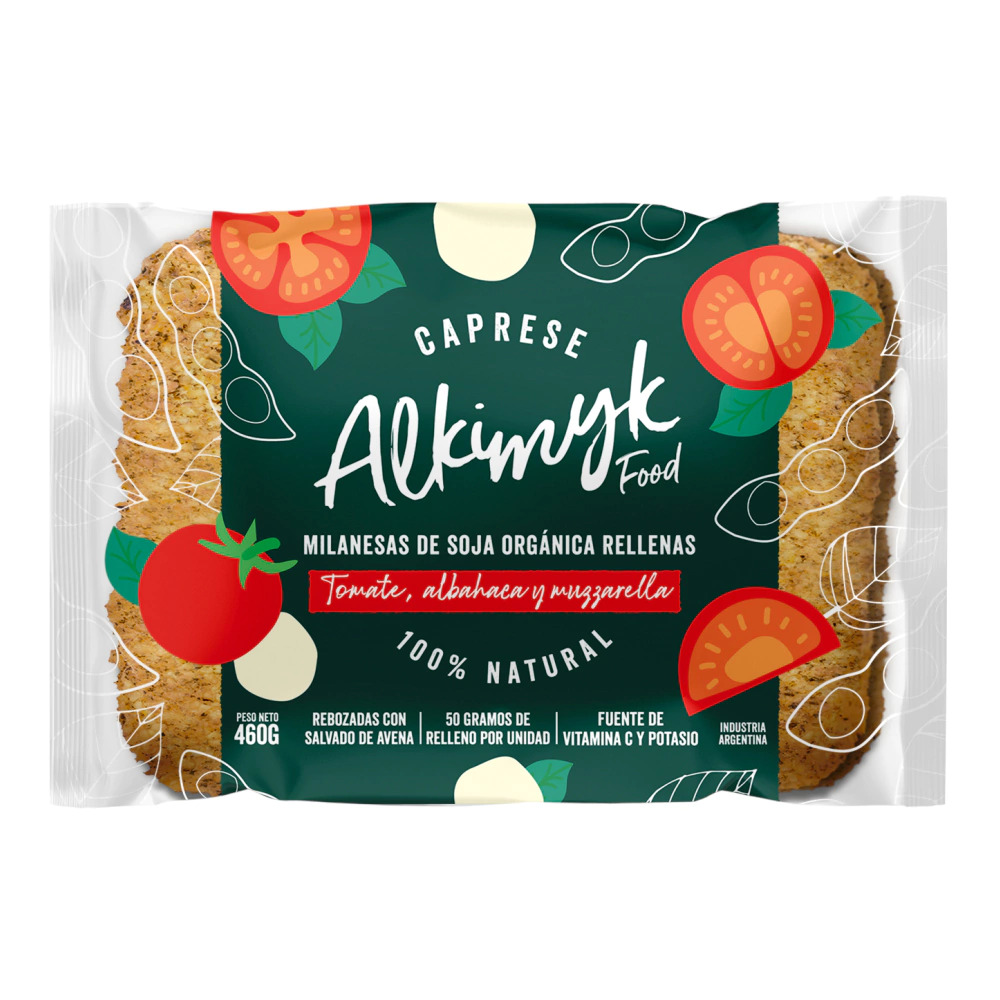 Milanesas de Soja Orgánica, Caprese 4U "Alkimyk Food"