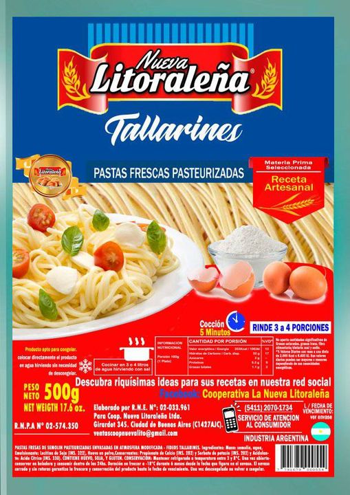 Tallarines 500g "La Litoraleña"
