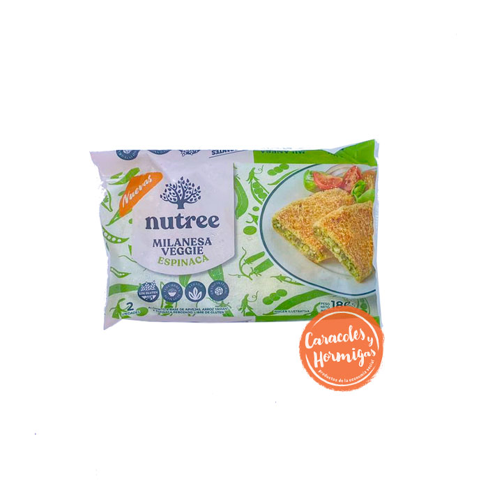 Milanesas Veggie Espinaca 2U "Nutree"