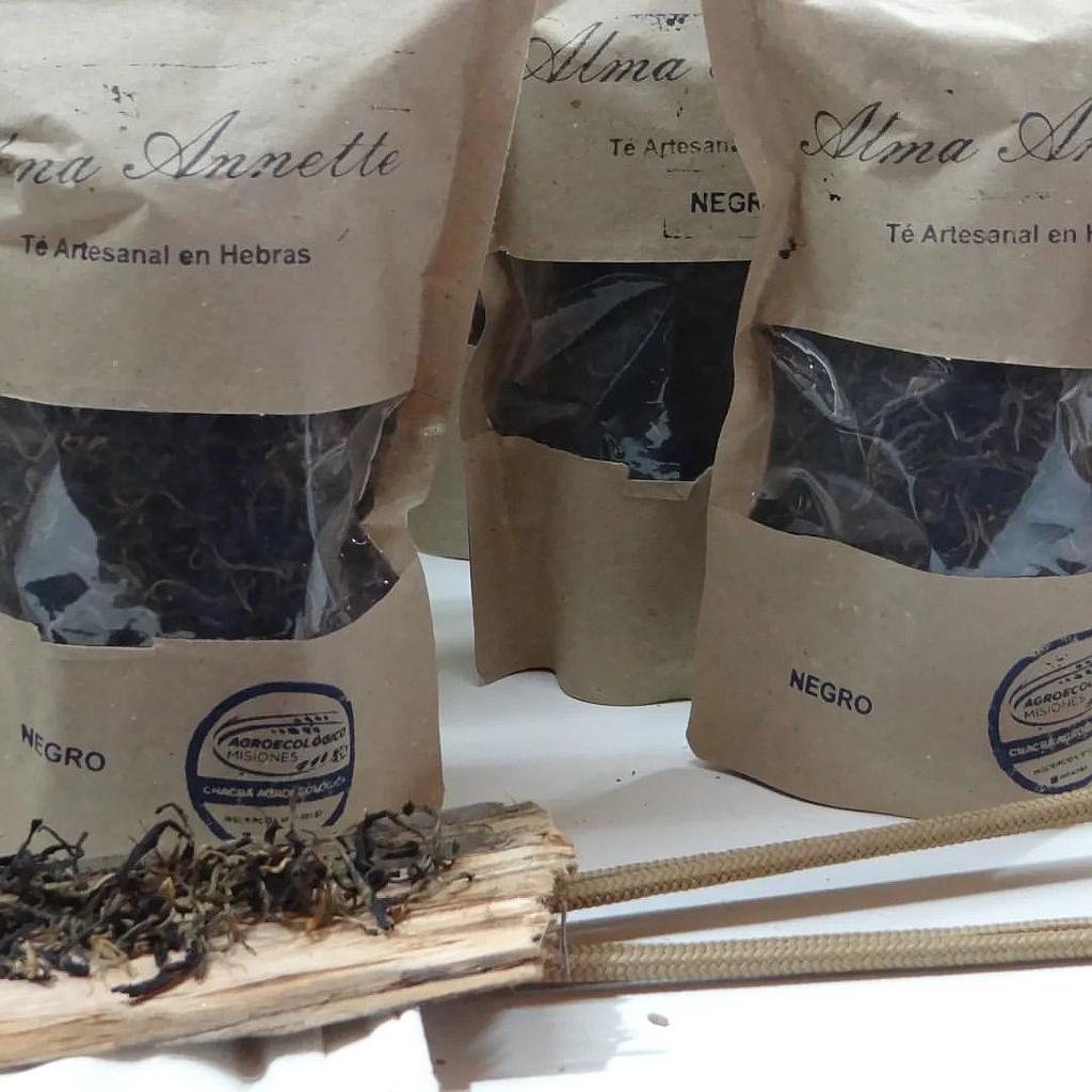 Te Negro artesanal en hebras agroecologico &quot;Alma Annette&quot; 100g