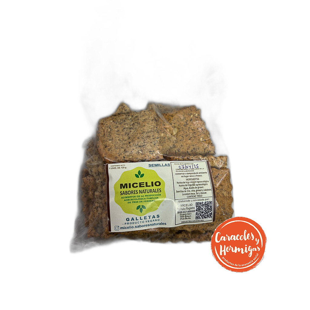 Galletas de SEMILLAS &quot;Micelio&quot; 120g