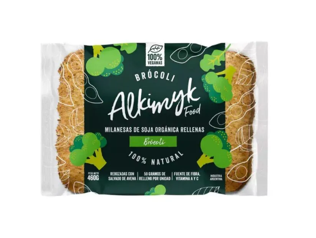Milanesas de Soja Orgánica, Brocoli 4U "Alkimyk Food"