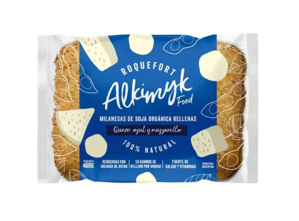 Milanesas de Soja Orgánica, Roquefort 4U "Alkimyk Food"