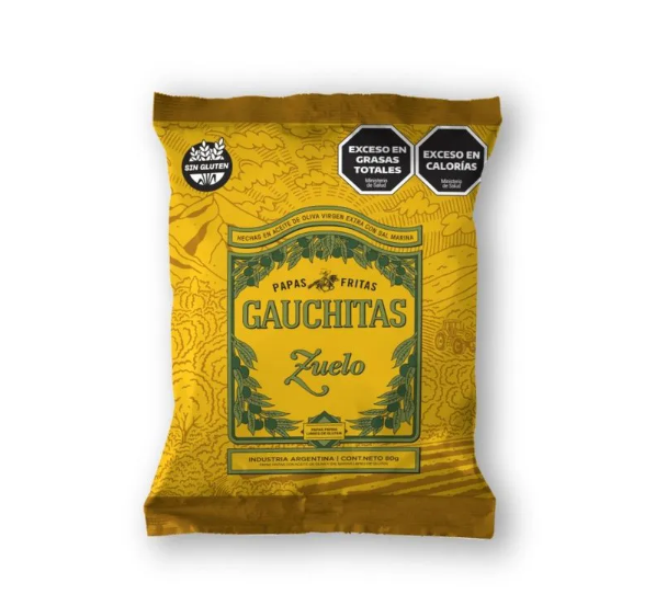 Papas Fritas hechas en aceite de oliva virgen extra y Sal Marina "Gauchitas" 80 grs