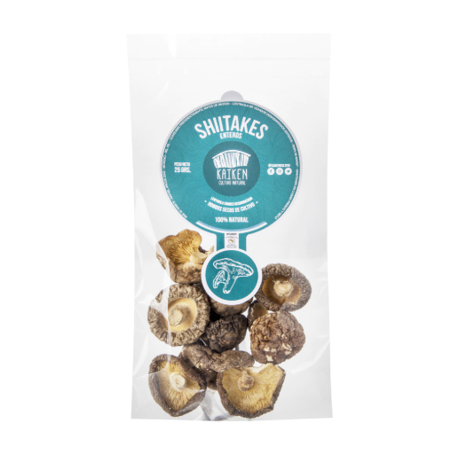 Shiitakes agroecologicos - hongos enteros secos "Kaikén" 25gr