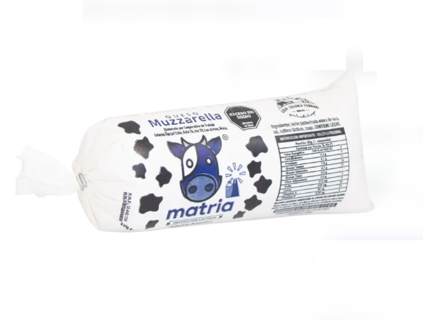 Queso Muzzarella Cilindro entero 1k aprox "Matria"