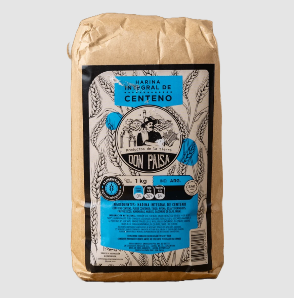 Harina integral de centeno agroecológica "Don Paisa " 1kg